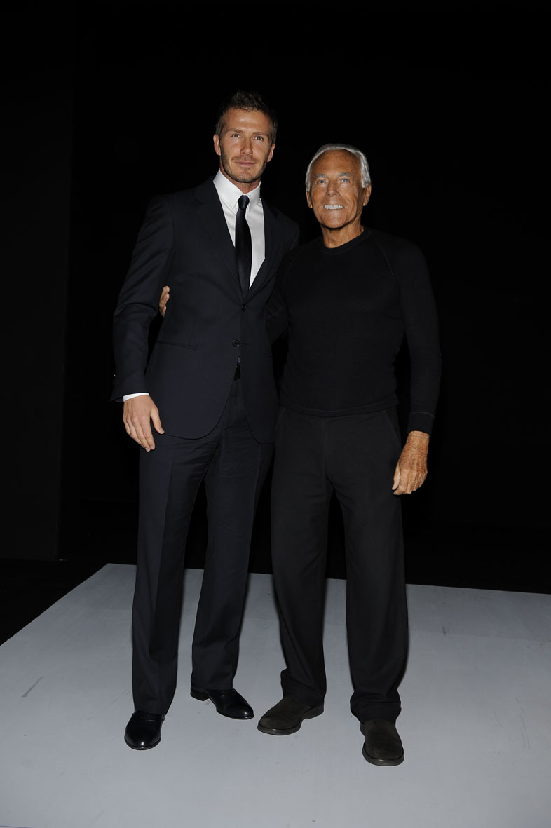 Giorgio Armani és David Beckham
